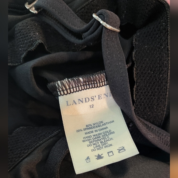 Women's Lands' End Tankini Bathing Suit Set, Size Top M(12), Skirt M(10) - Picture 3 of 16